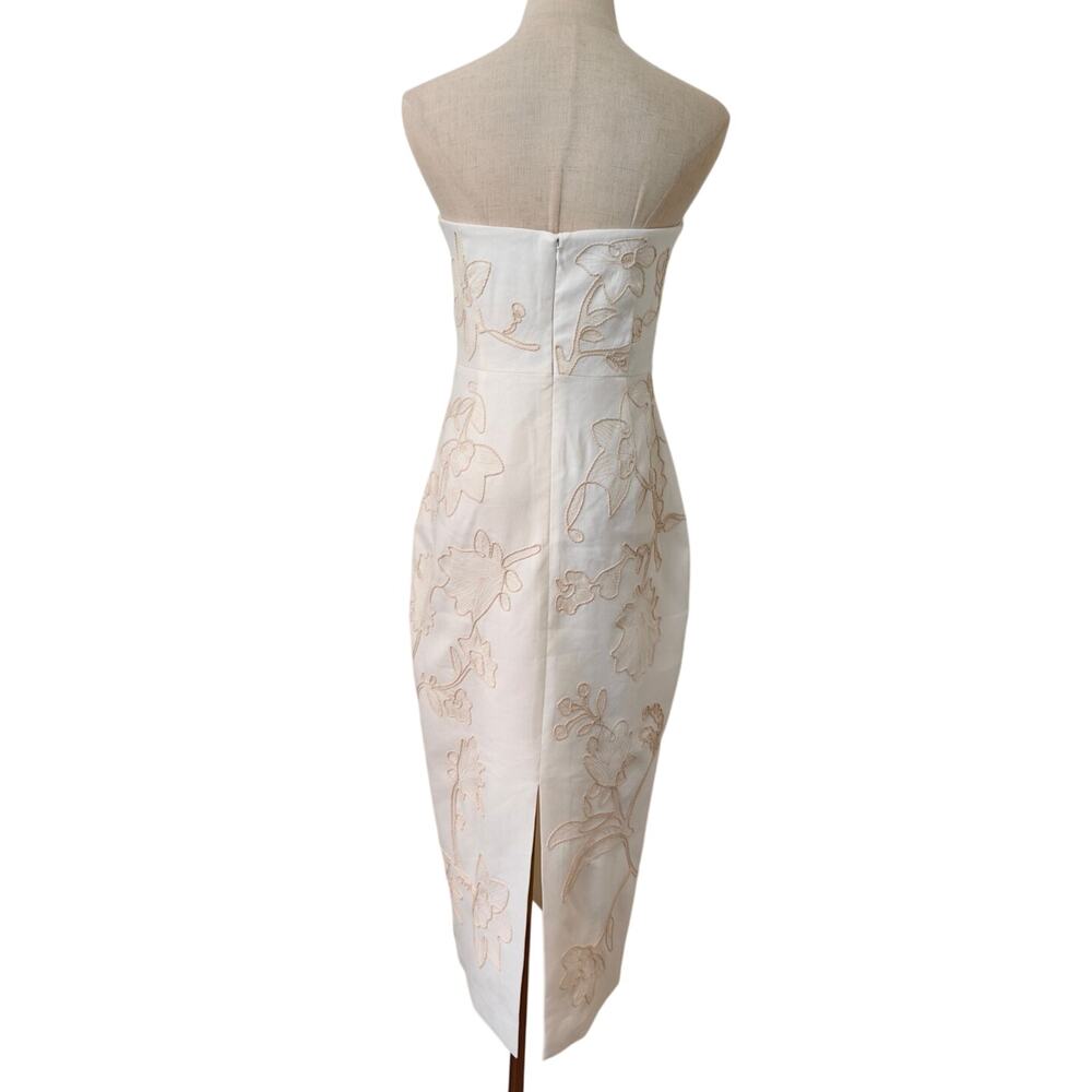 Veronica Beard Netia Strapless Embroidered Dress US 4 - Picture 7 of 8